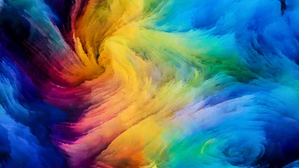 Foto auf Acrylglas Gemixte farben Colorful Paint Virtual