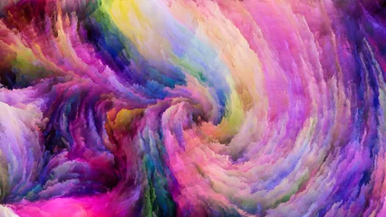 Photo sur Plexiglas Mélange de couleurs Advance of Colorful Paint