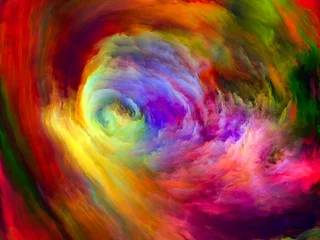 Photo sur Plexiglas Mélange de couleurs Mouvement de couleur froide