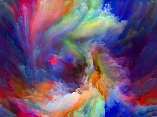 Foto op Plexiglas Mix van kleuren Elementen van kleurbeweging