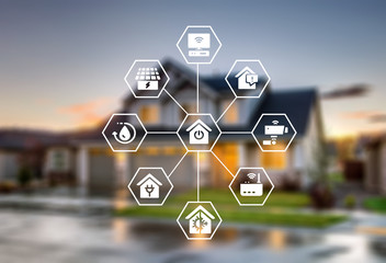 Remote home control/
 Smart home control on tablet.