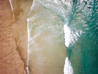 Aerial view of beautiful ocean in porto