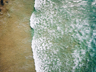 Aerial view of beautiful ocean in porto