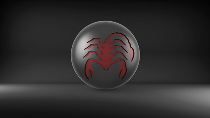 3d black on ball Scorpio	