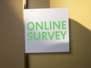 Online Survey, Motivational Business Internet Marketing Words Quotes Concept