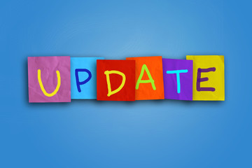 Update, Motivational Business Words Quotes Concept