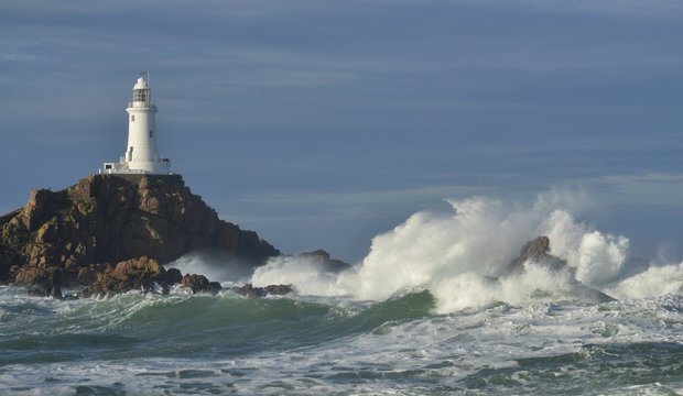 La Corbiere lighthouse, Jersey, U.K.
Storm Callum pounds the coast.