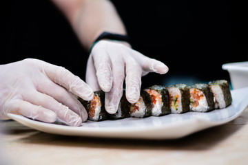 food dish sushi cocktails