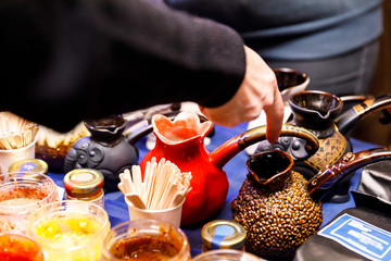Handmade ceramics, turkish coffee pot