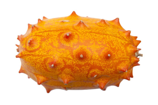 Fresh kiwano isolated on white background