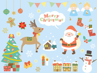 かわいいクリスマスのイラスト素材