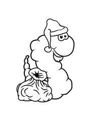 nikolaus weihnachten winter weihnachtsmann sack geschenke santa claus wurm comic cartoon clipart design cool raupe regenwurm glücklich schlange klein ekelig regen