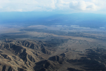 Fototapeta na wymiar Aerial Mountain Desert Landscape