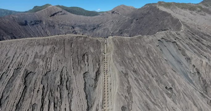active volcano crater contained sulfur