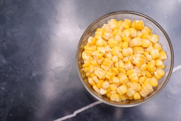 corn salad copy space