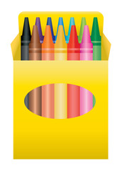 Box of crayons - obrazy, fototapety, plakaty