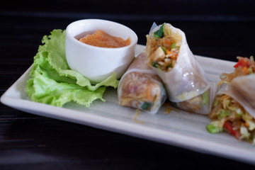 fresh vegetable spring rolls