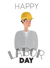 man builder celebrating the labor day avatar character