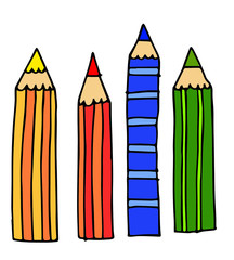 Simple illustration of some pencils