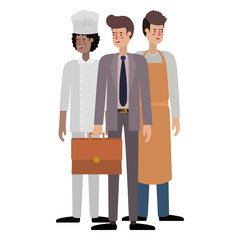 group of professionals avatar character