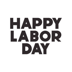 happy labor day label isolated icon