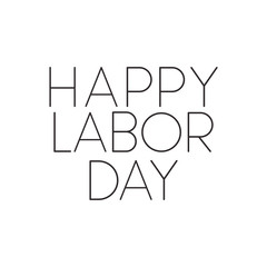 happy labor day label isolated icon
