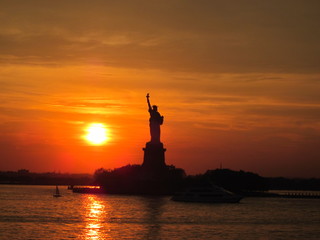 New York, Estatua, Libertad, Estatua de la Libertad, Cielo, Manhattan, Viaje, Río Hudson, USA, América, North América © Diego