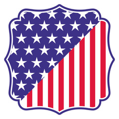 Obraz premium american shield isolated icon