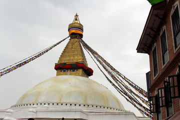 The giant magnificent stupa of Boudhanath in Kathmandu