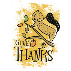 Happy Thanksgiving day typography.