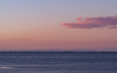 Fototapeta premium 木更津より東京湾望む