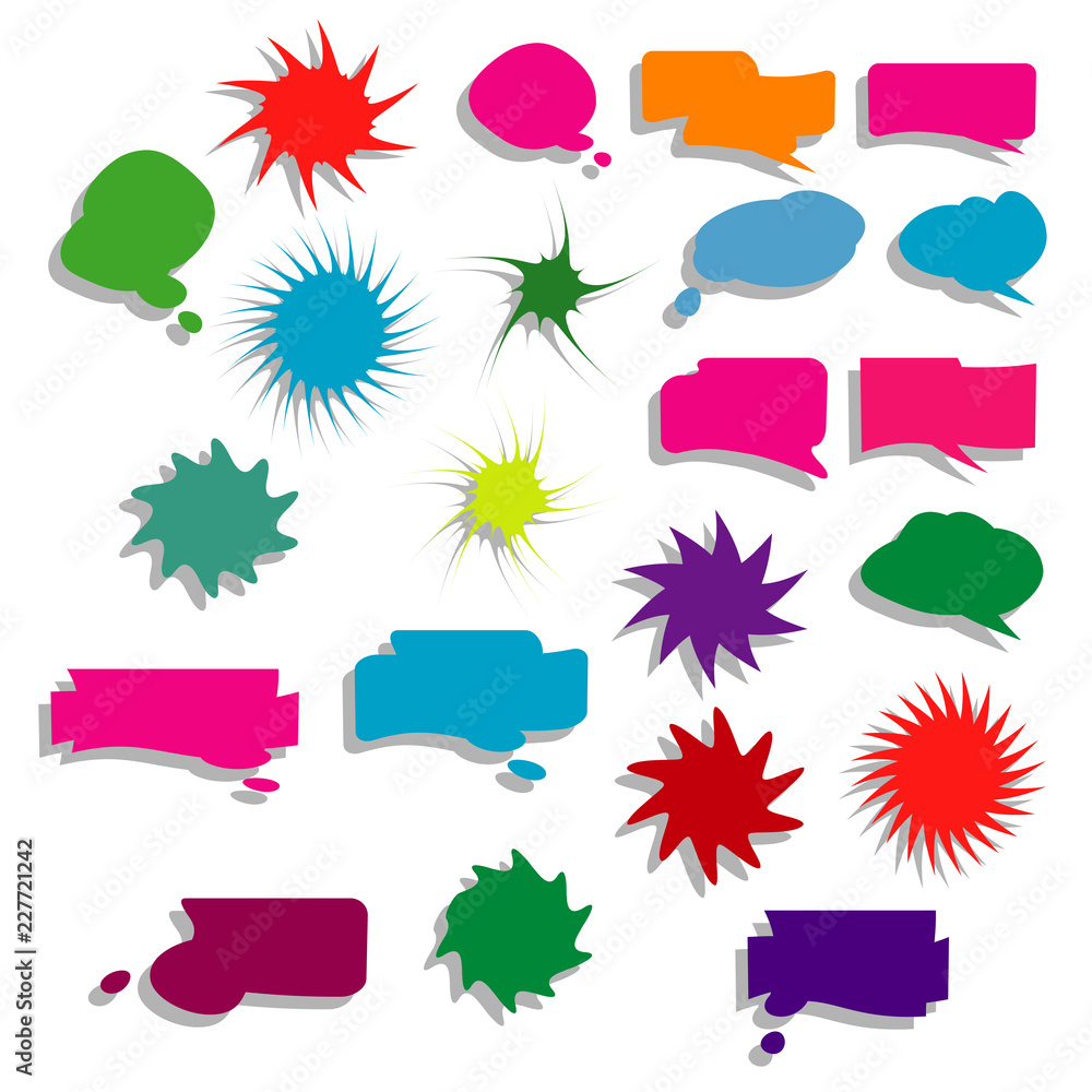 Poster starburst bubble text template vector element