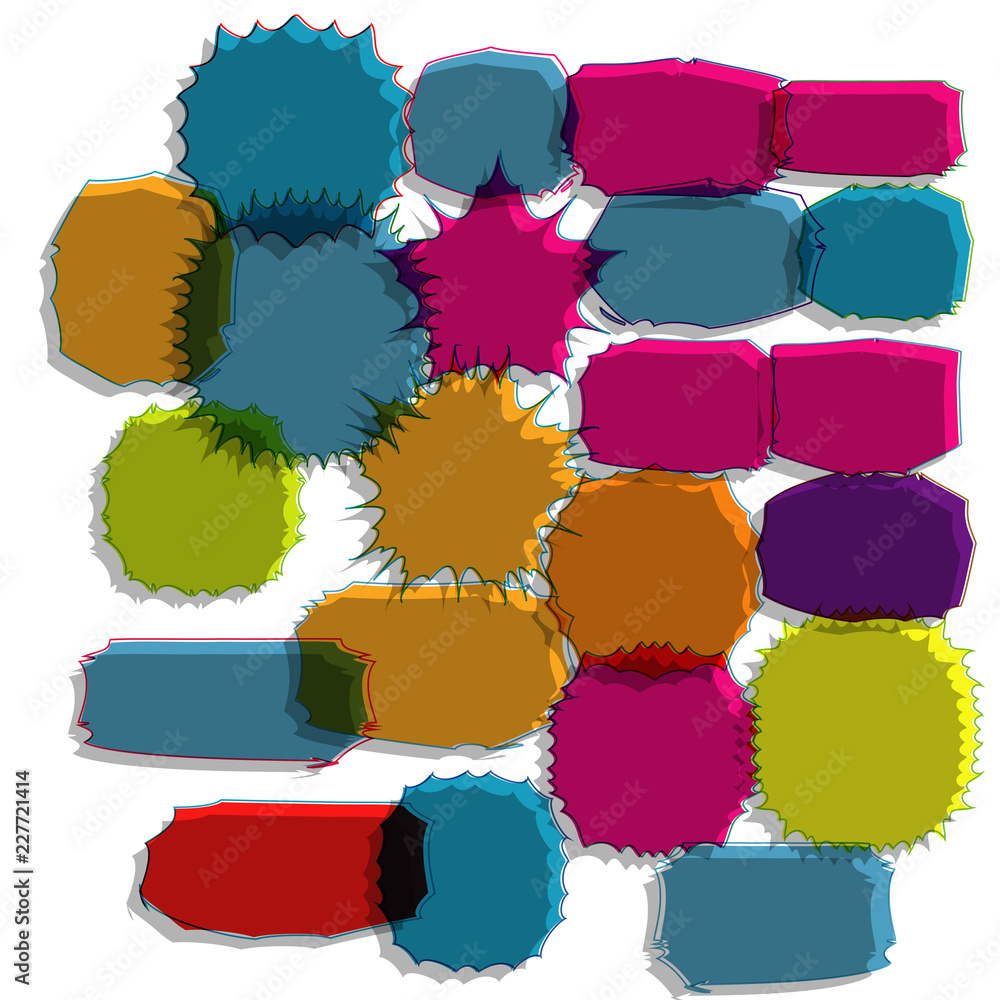 Poster starburst bubble text template vector element