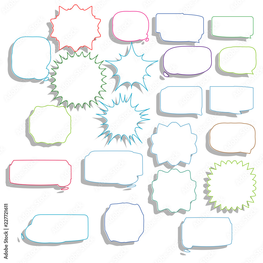 Fototapete starburst bubble text template vector element