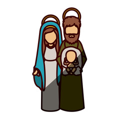 Mary joseph and jesus of holy night design