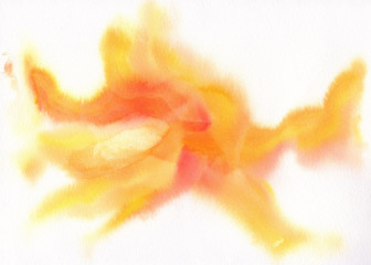 Abstract orange watercolor background