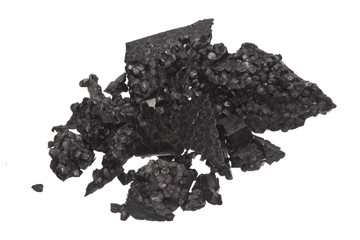 black foam isolated on white background