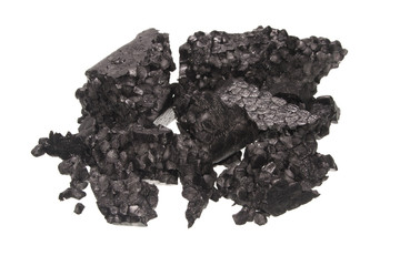 black foam isolated on white background