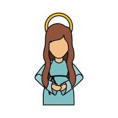 Mary cartoon of holy night design