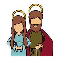 Mary and joseph of holy night design