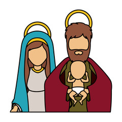 Mary joseph and jesus of holy night design