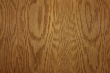 Texture of brown and light brown wood, dark background, top view. 