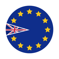 Isolated brexit flag design