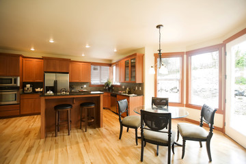 modern kitchen interior of a living room