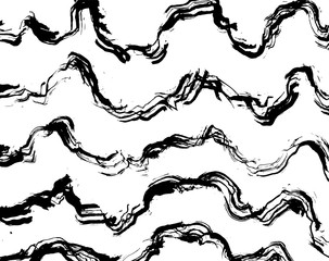 Brush pattern. Grunge background. Vector.