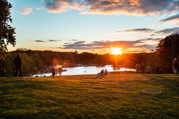 Montreal Beaver lake in Autumn