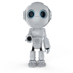 Naklejka premium mini robot open hand