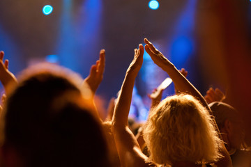 crowd at concert - summer music festival