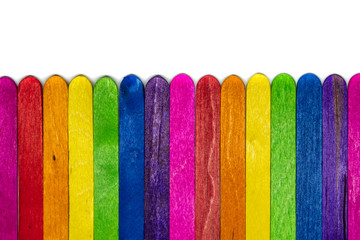 Background texture of colorful wooden from Ice cream stick