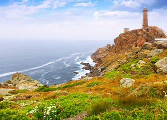 Ocean coast with lighthouse